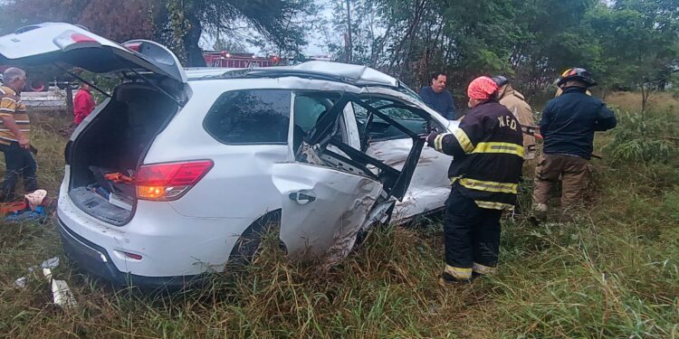 Conductor herido en accidente