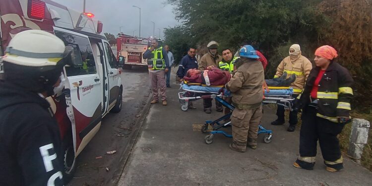 Conductor herido en accidente