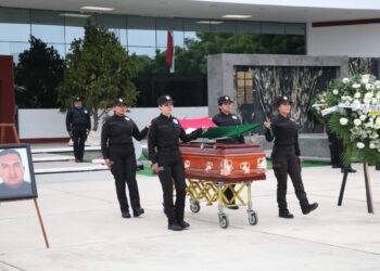 Despiden a guardia estatal caído en cumplimiento del deber en San Carlos, Tamaulipas