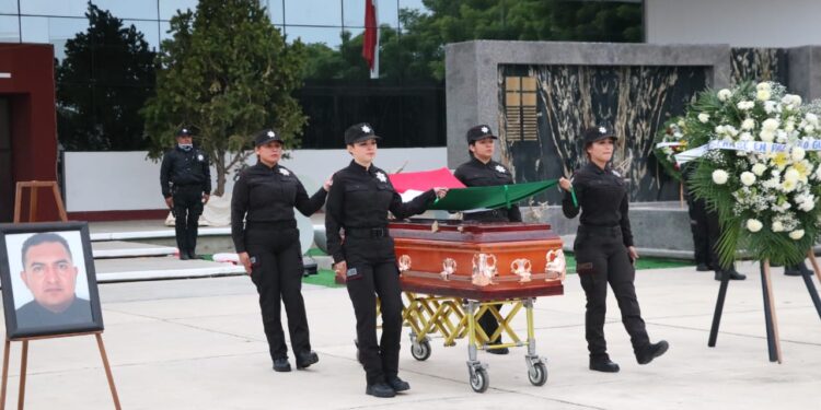 Despiden a guardia estatal caído en cumplimiento del deber en San Carlos, Tamaulipas