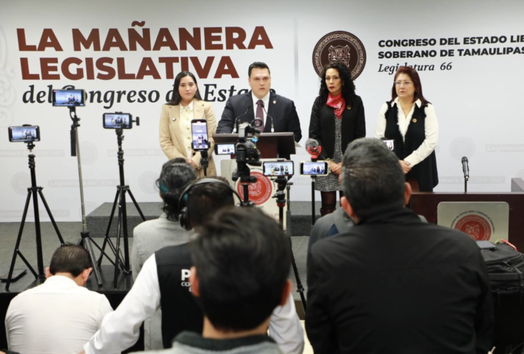Anuncian conferencia de prensa mañaneras en Palacio Legislativo tamaulipeco