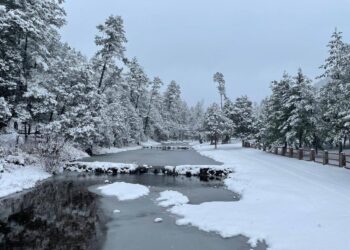 Intensas nevadas afectan a la zona serrana del estado de Chihuahua, México