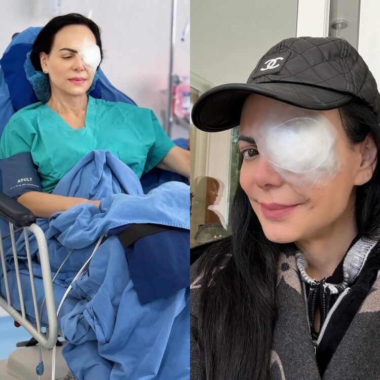 Maribel Guardia compartió una foto en hospital tras someterse a una cirugía ocular.