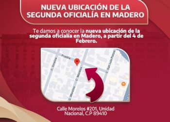 Anuncia Registro Civil cambios de ubicación en oficialías de Madero y Díaz Ordaz