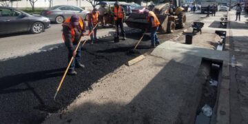 Rehabilita Ayuntamiento de Victoria 510 metros más de asfalto dañado.