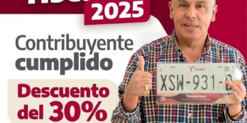 Aplican 30% de descuento en trámite de placas a contribuyentes cumplidos en Tamaulipas