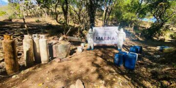 Semar inhabilita otros dos narcolaboratorios en poblado Los Cedros, Sinaloa