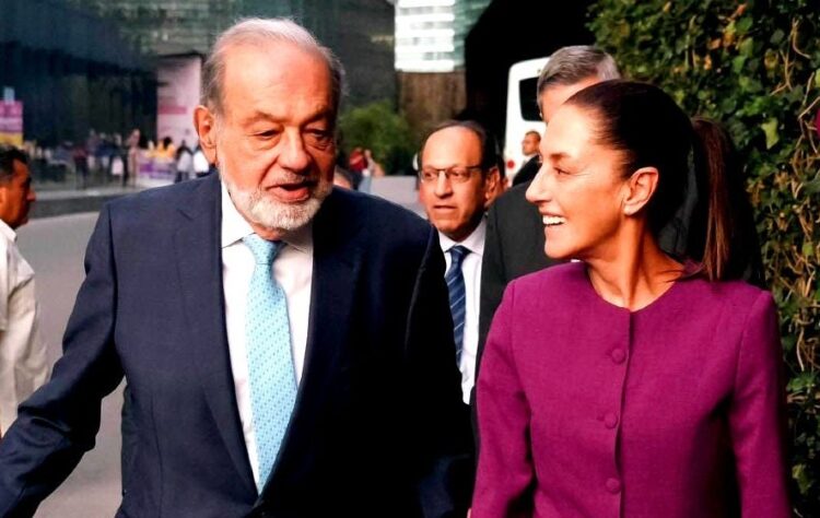 Sheinbaum defiende a Carlos Slim; “no hay ninguna investigación contra él”
