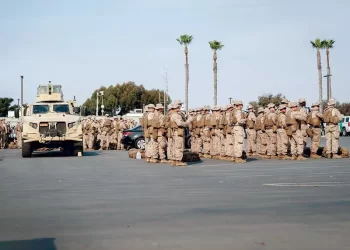 Marines se instalan en la frontera EU-México