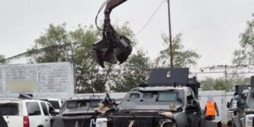 Destruyen en Reynosa 30 “monstruos” usados por el crimen organizado