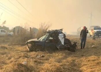 Un muerto y dos heridos en carambola vehicular en carretera Cd. Victoria-Monterrey