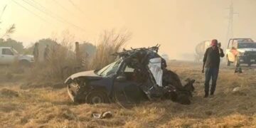 Un muerto y dos heridos en carambola vehicular en carretera Cd. Victoria-Monterrey