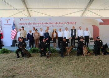 SSPT despide con honores a caninos retirados del servicio activo