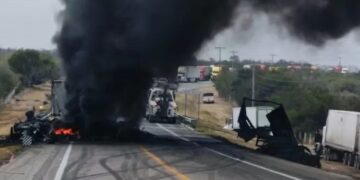 Choque de tráileres en la carretera Cd. Victoria-Tampico, en el sur de Tamaulipas
