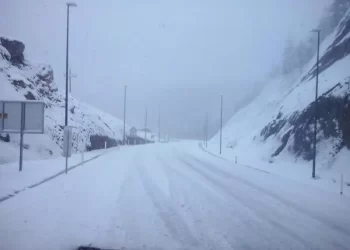 Reportan intensas nevadas en Durango