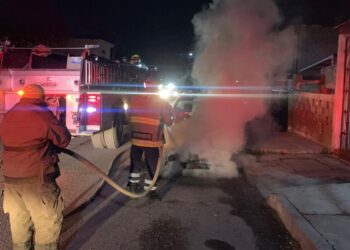 Se incendia motocicleta en Col. Enrique Cárdenas de Cd Victoria