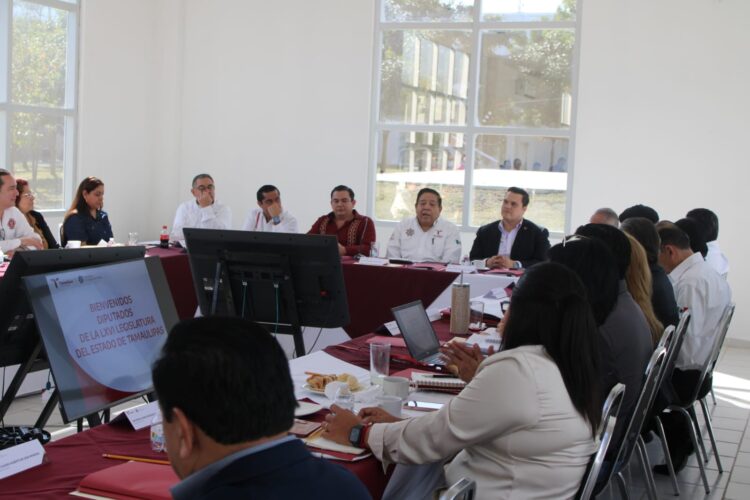 Secretario de Seguridad de Tamaulipas dialoga con Diputados del Congreso Local
