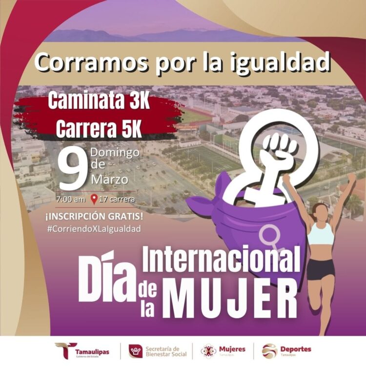 Anuncian carreras de 3 y 5 Kilómetros por el Día Internacional de la Mujer