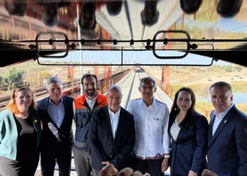 Inauguran Américo Villarreal, SICT y CPKC, nuevo puente ferroviario en Nuevo Laredo, Tamaulipas