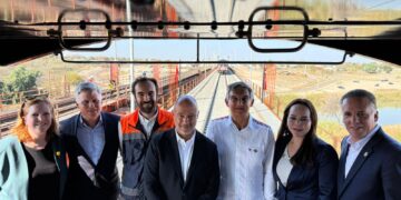 Inauguran Américo Villarreal, SICT y CPKC, nuevo puente ferroviario en Nuevo Laredo, Tamaulipas