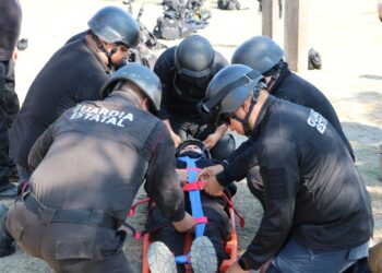 Concluye Guardia Estatal primer bloque del Curso de Medicina Táctica Policial 2025