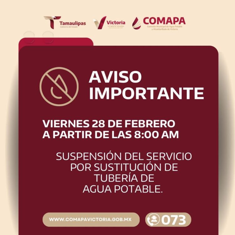 Trabajos de COMAPA dejan sin agua a 28 colonias