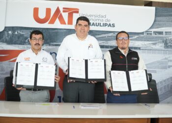Firma la UAT convenio con el INE y el IETAM