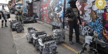 Aseguran 85 toneladas de autopartes robadas en Col. San Felipe de la CDMX