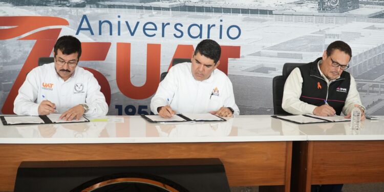 Firma la UAT convenio con el INE y el IETAM
