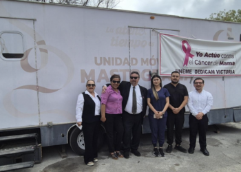 Instalan en el edificio del SUTSPET unidad móvil para la detención de cáncer de mama