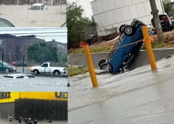 Caos en Reynosa por fuertes lluvias: causan daños a autos, casas y escuelas
