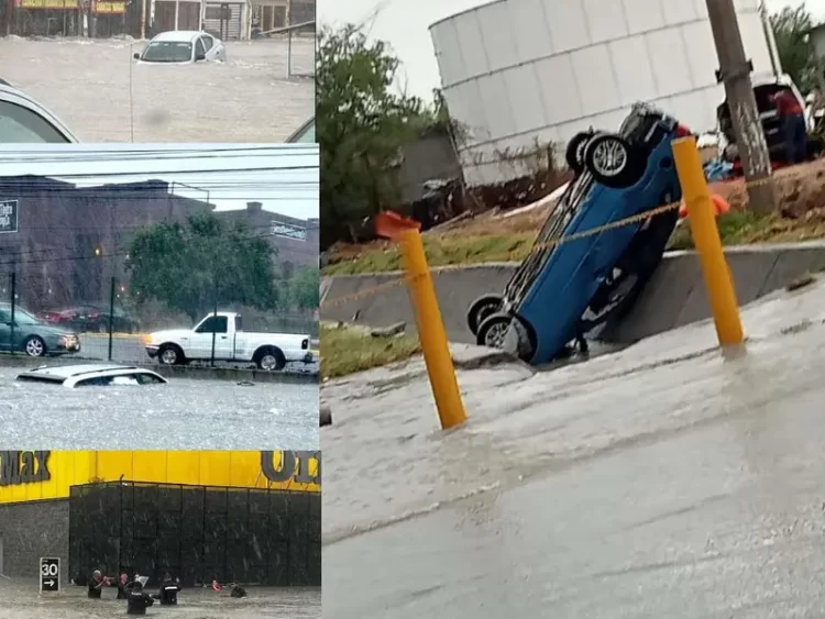 Caos en Reynosa por fuertes lluvias: causan daños a autos, casas y escuelas