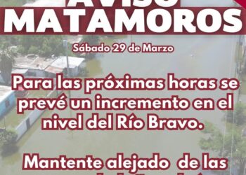Alertan a Matamoros sobre riesgos por el crecimiento del caudal del río Bravo