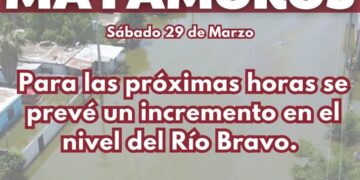 Alertan a Matamoros sobre riesgos por el crecimiento del caudal del río Bravo