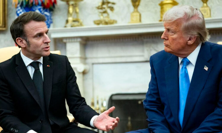 Habla Macron y Trump por teléfono antes de cumbre de líderes