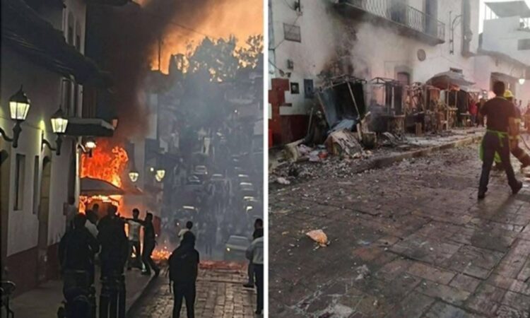 Incendio en puesto de pirotecnia causa alarma en Valle de Bravo