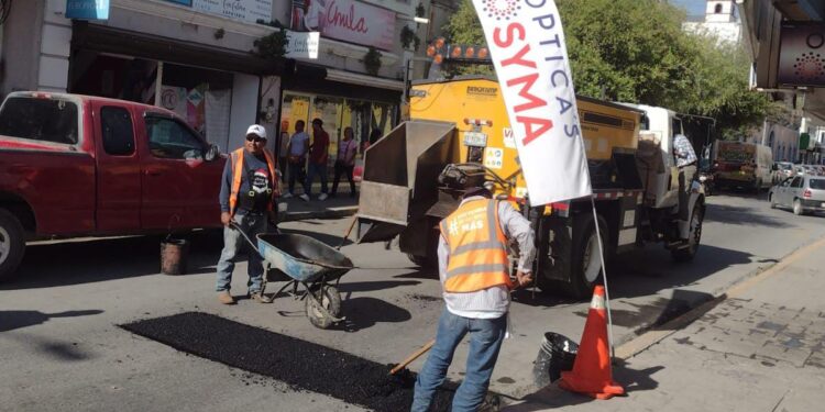Rehabilita Gobierno Municipal calles de la zona centro de Cd. Victoria