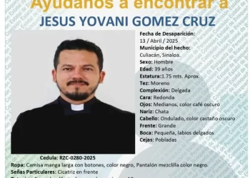 Desaparece un sacerdote católico en Culiacán, Sinaloa