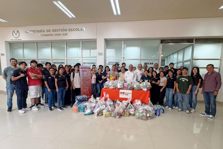 Envía la UAT víveres para familias damnificadas por inundaciones en Reynosa, Tamaulipas