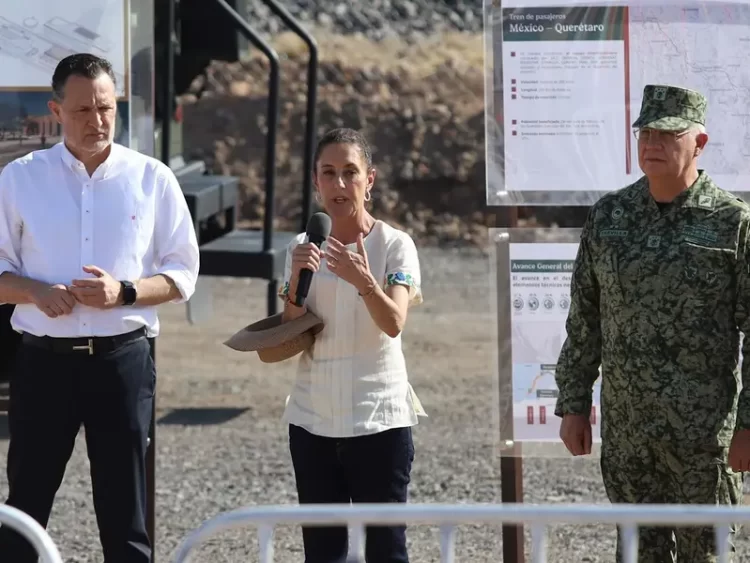 Inician Sheinbaum y Kuri la construcción del tren que irá de la CDMX a Querétaro