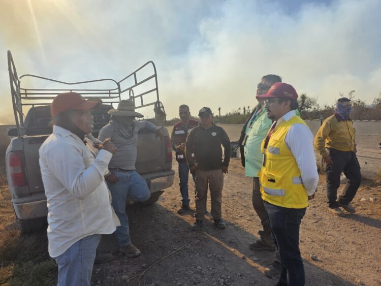 Alertan por fuerte incendio de pastizales en Ejido “Nuevo Padilla” de Tula, Tamaulipas