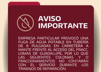 Constructora daña tubería y deja sin agua a 30 colonias del sur de Cd. Victoria revela COMAPA