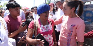 Anuncia Sheinbaum apoyos a damnificados por lluvias en Reynosa