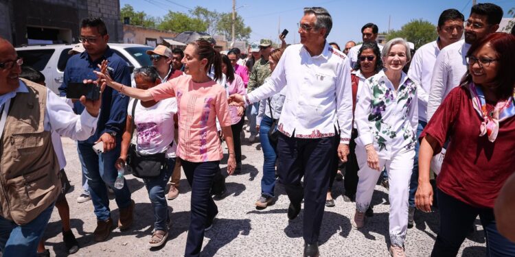 Anuncia Sheinbaum apoyos a damnificados por lluvias en Reynosa