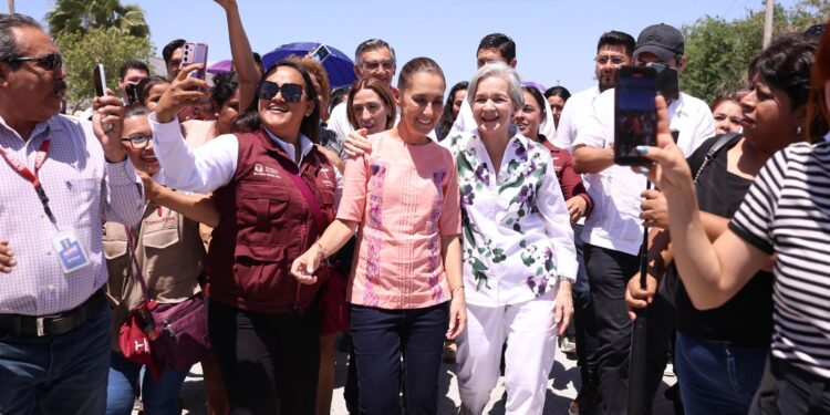 Anuncia Sheinbaum apoyos a damnificados por lluvias en Reynosa