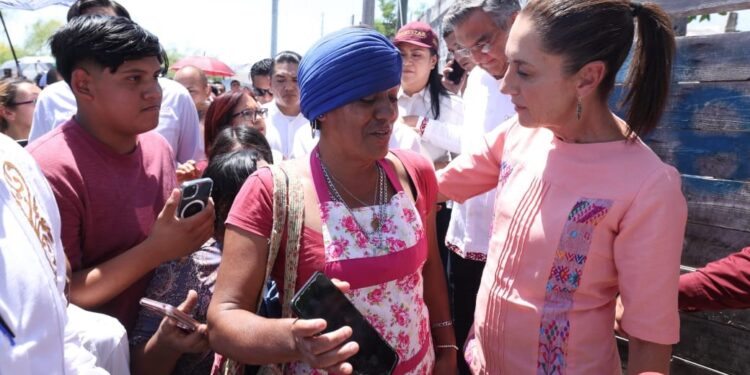 Anuncia Sheinbaum apoyos a damnificados por lluvias en Reynosa