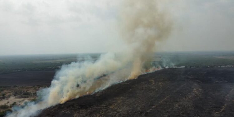 Incendio en carretera causa accidente múltiple: 10 heridos