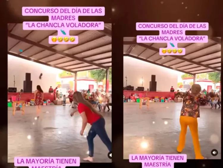 Concurso de lanzamiento de chancla arrasa en redes por el Día de las Madres