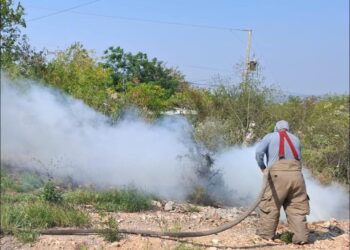 Controlan incendio de zacatal en la Col. Vamos Tamaulipas