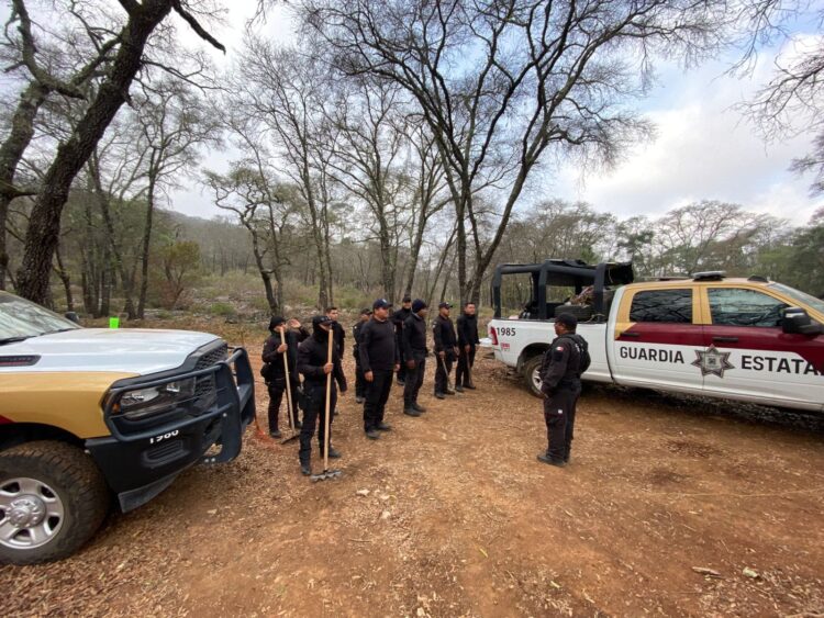 Se suma Guardia Estatal al combate del incendio forestal de la Biósfera El Cielo en Jaumave
